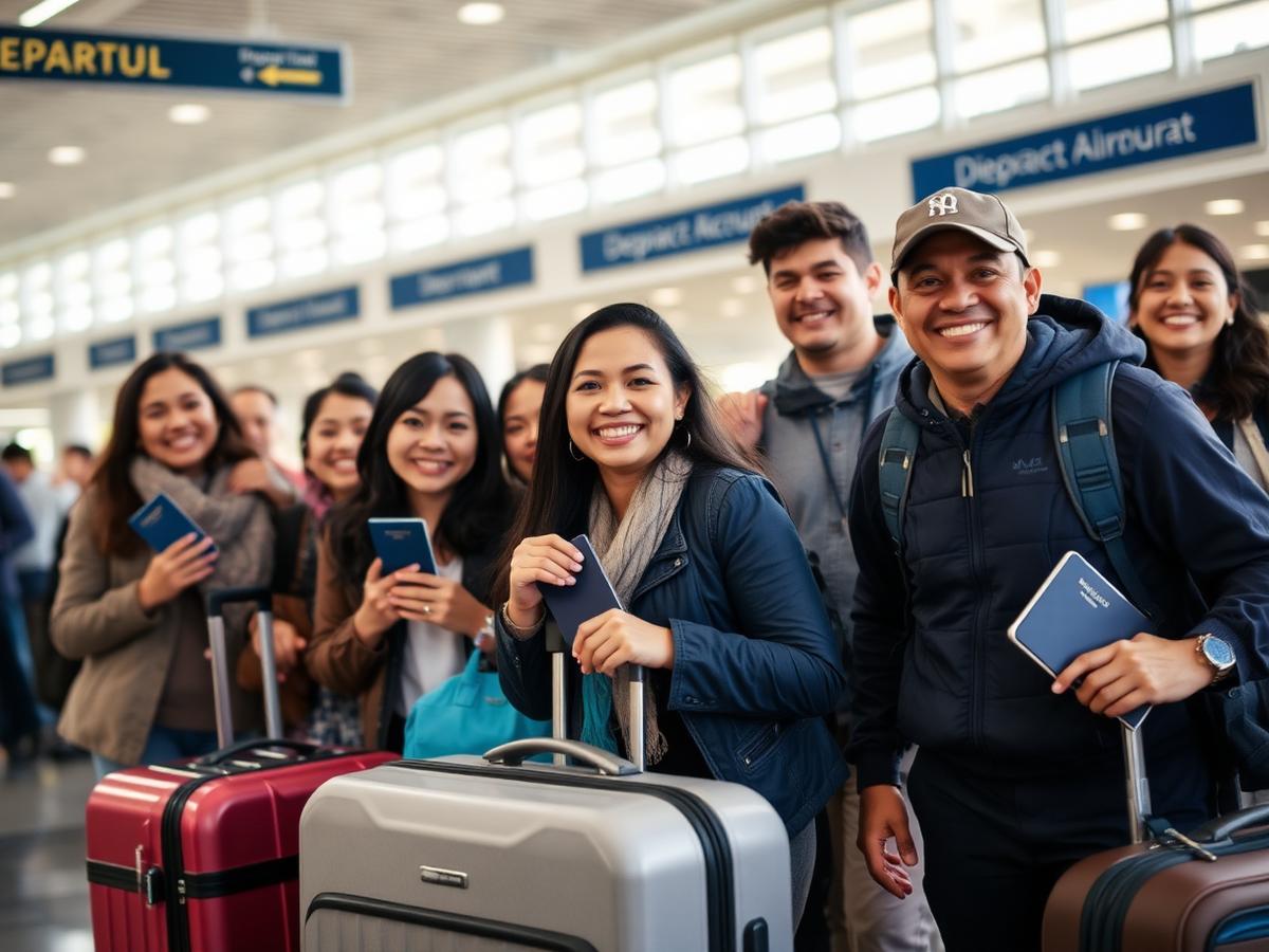 Group of happy travelers on a GJS Travel and Tours trip